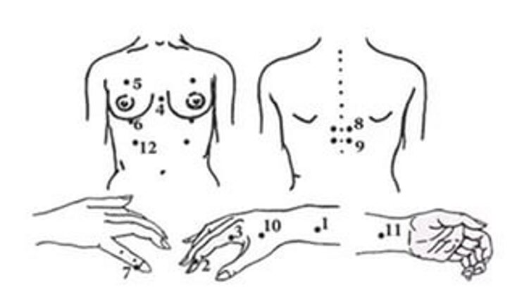 Točke na tijelu za japansku Shiatsu masažu