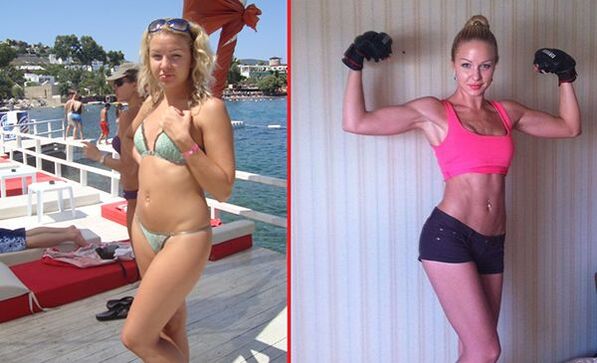 fotografije prije i poslije povećanja grudi uz pomoć sporta